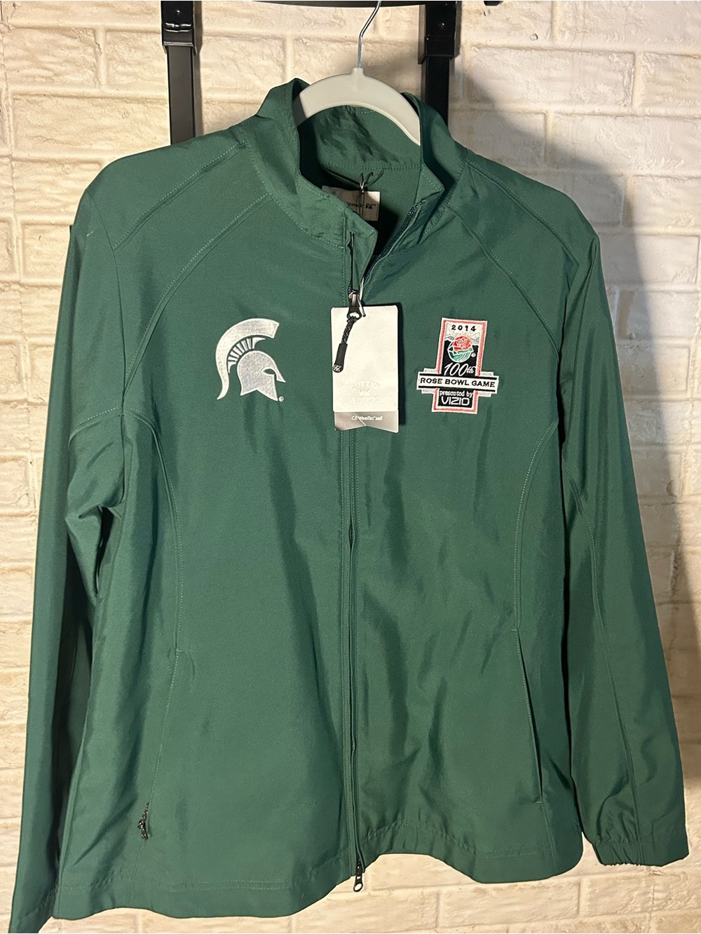 Cutter & Buck Michigan State Green Lightweight Softshell Jacket